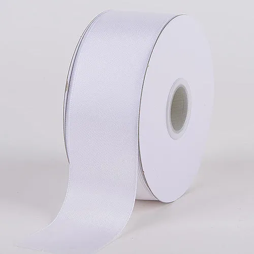 White - Satin Ribbon Double Face - ( W: 2-1/2 Inch | L: 25 Yards )