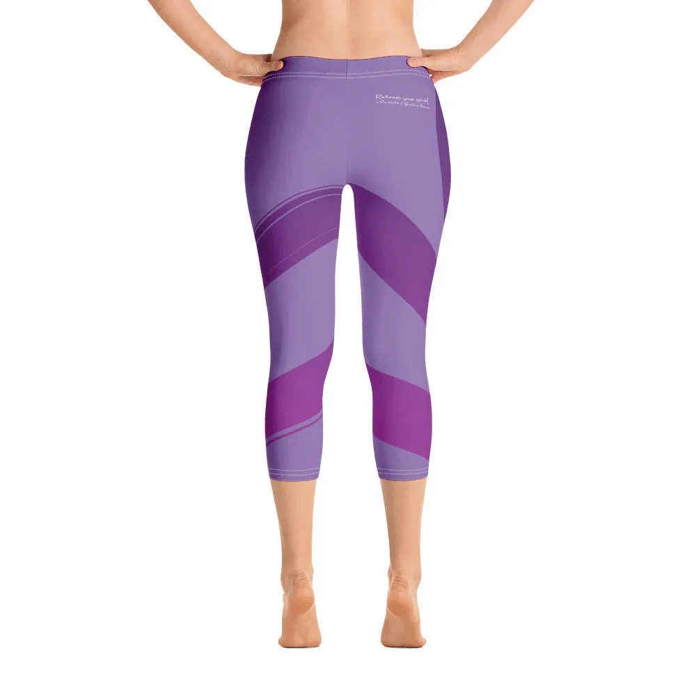 Yoga on the Beach (YOTB) - Purple - Capri Leggings