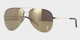 Yves Saint Laurent Sunglasses Aviator Gold CLASSIC 11 M-004 SS23